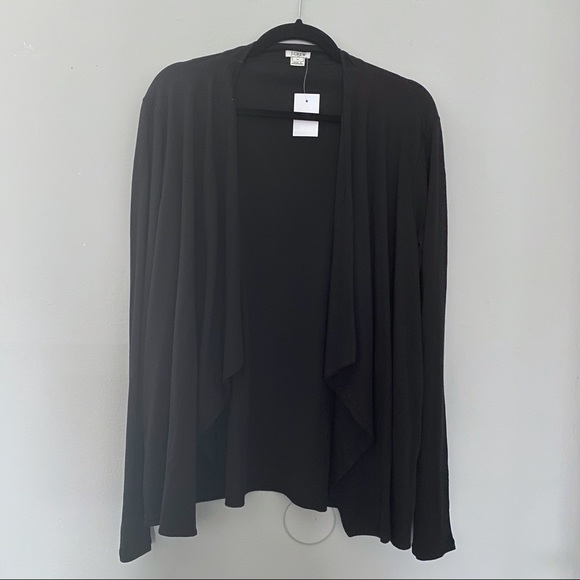 NWT J. Crew Factory Cascading cardigan in black - Picture 5 of 8